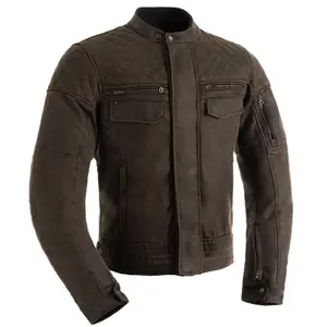 Motorcycle jacket Oxford Wax Cirée Kaki Hardy 2.0 S