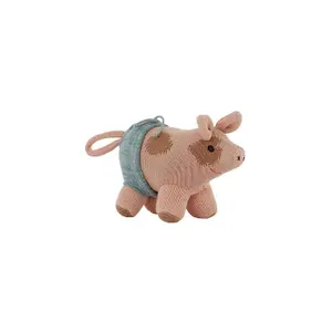 Mini Cotton and Polyester Plush Toy OYOY Living Design Hugo le cochon image-0