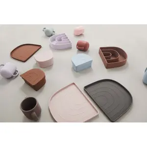 Assiette Ensemble mini et bol en silicone OYOY Living Design image-2