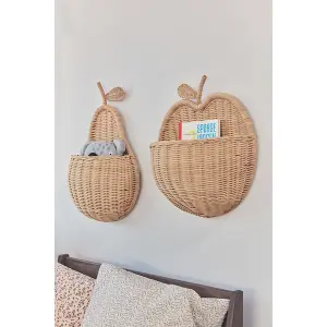 Pear-shaped wall basket in rattan OYOY Living Design image-1