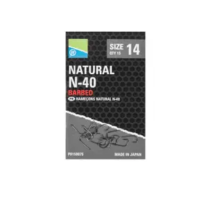 Hooks Preston NATURAL N-40 Size 14 (x15) image-1
