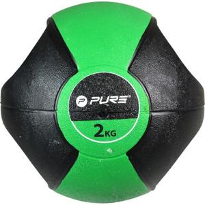 p2i201980-medicine-ball-pure2improve-handles-2kg-green-black-one-size