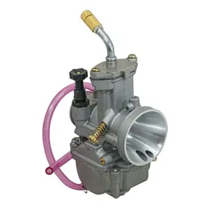 Vergaser mit Power Jet zwischen polierter Luft + Drehkrümmer + Choke mit Zugstange P2R PWK 28 image-1