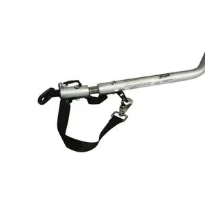 Remorque de vélo poussette couverte 2 places en alu maxi fixation axe de roue - livré avec roue avant + poignée frein - montage rapide sans outil enfant P2R 36 Kg image-3