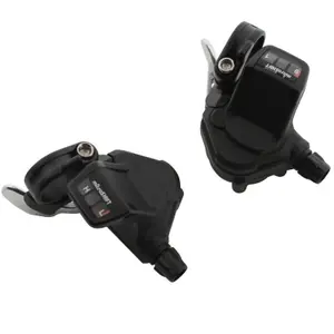 Pair of road bike levers for double-triple flat handlebars P2R Push-Pull Shimano