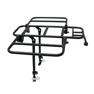 Porte-bagages vélo avant plateforme pliable sur les côtés alu P2R 10 kgs image-1