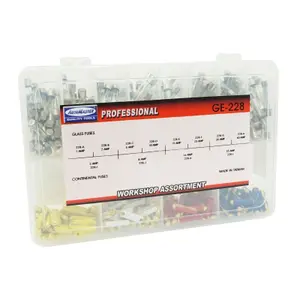 Set of 340 round plastic glass fuses P2R 1 - 40A image-1