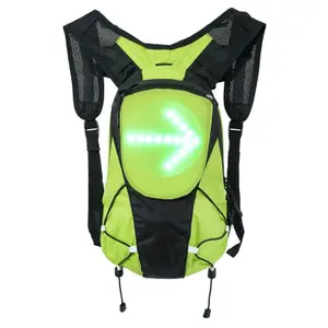 Sac à dos avec signalisation integrée 48 Leds avec indicateur direction et télécommande cintre sans fil capacite 5 L - rechargeable Usb P2R