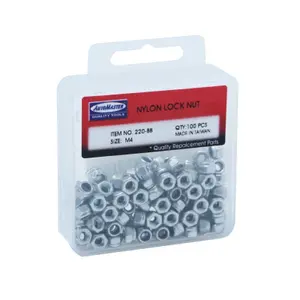 Packung mit 100 Sechskantmuttern P2R Nylstop image-2
