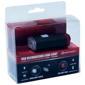 usb-ledad cykellampa fram - bak (fram) för hjälm 3 lägen P2R 200 Lumens image-0