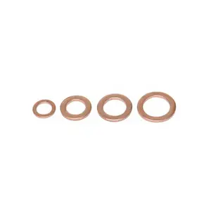 Set of 4 flat copper drain gaskets P2R image-0
