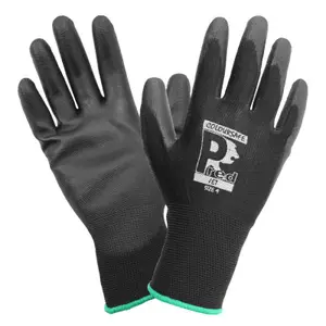 Paire de gants d'atelier polyurethane noir homologue Selection P2R CE image-0