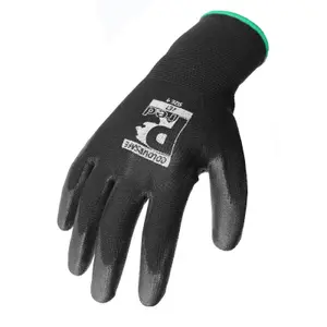 Paire de gants d'atelier polyurethane noir homologue Selection P2R CE image-1