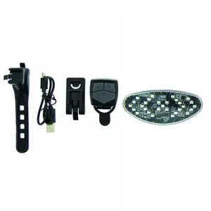 usb rear directional bike light on seat post with wireless direction indicator button P2R image-1
