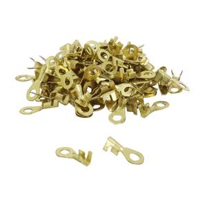 Pack of 100 non-insulated brass cable lugs eyelet P2R image-0