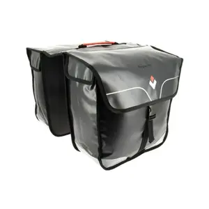 Waterproof double rigid bicycle rear bag with velcro fastening on luggage rack P2R Hapo-G