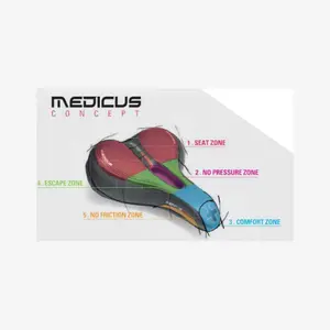 Selle city gel memoire de forme P2R Trekking Wittkop twin medicus 1.0 image-1