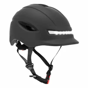 Bike helmet with built-in light, indicator + handlebar control with dial adjustment P2R Urbain/City image-0