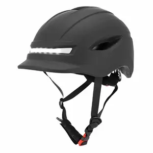 Bike helmet with built-in light, indicator + handlebar control with dial adjustment P2R Urbain/City image-2