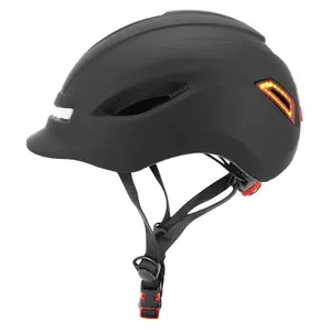 Casco de bicicleta con intermitente + mando en el manillar con ajuste de rueda P2R Urbain/City image-3