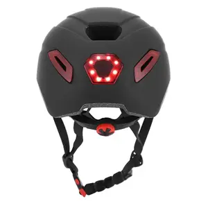 Casco de bicicleta con intermitente + mando en el manillar con ajuste de rueda P2R Urbain/City image-5