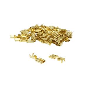 Pack of 50 non-insulated flat female brass cable lugs P2R RS 7603 image-0