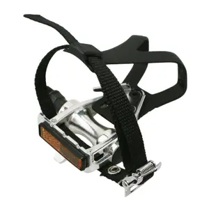 Velgo alu road-track pedals with footrest + strap P2R image-1