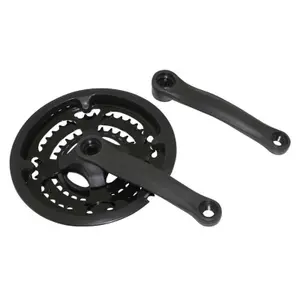 Steel mountain bike crankset with chain guard P2R