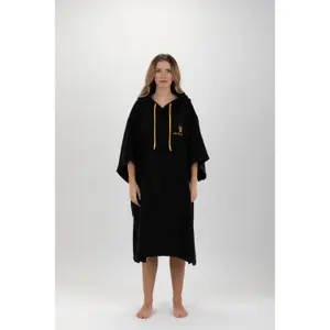 Poncho de surf avec manches noir Pacifique Sud image-1