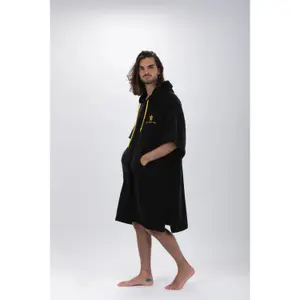 Poncho de surf avec manches noir Pacifique Sud image-6