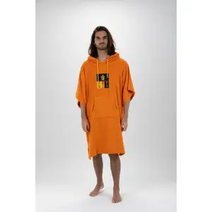 Poncho de surf avec manches orange Pacifique Sud image-1