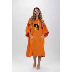 Poncho de surf avec manches orange Pacifique Sud image-5