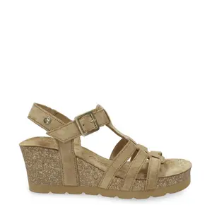 Sandali con zeppa in velluto da donna Panama Jack Vera B1