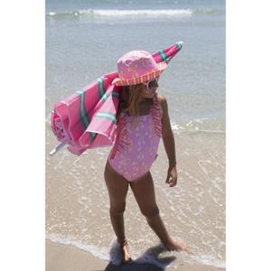 Costume da bagno 1 pezzo da bambina Paper Boat Beach Stripes and Bows image-3