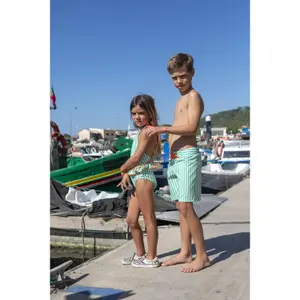 Custome da bagno uomo per bambini Paper Boat Pop Stripes Surfer image-3