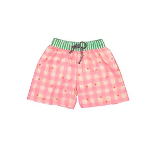 Κλασικό Σορτς Μπάνιου Παιδικό Paper Boat Gingham Stars image-0