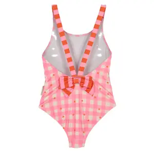 Μαγιό ενός τεμαχίου για κορίτσια Paper Boat Gingham Stars image-1