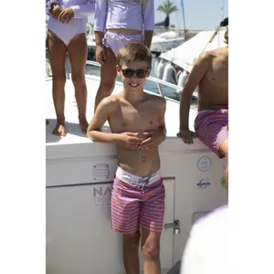 Μαγιώ για παιδιά Paper Boat Lavander Stripes Surfer image-2