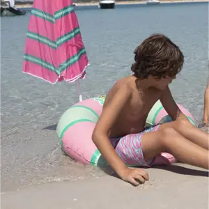 Bañador bebé Paper Boat Minty Waves Classic image-1