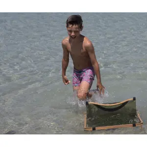 Children's swimming shorts Paper Boat Minty Waves Surfer image-4