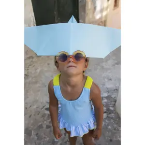 Μαγιώ 1 κομμάτι με φιογκάκια για κορίτσι Paper Boat Sunny image-2