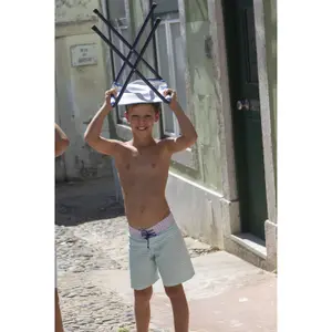 Bañador para niños Paper Boat Pastel Stripes Surfer image-2