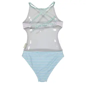 Μαγιό ενός τεμαχίου για κορίτσια Paper Boat Pastel Stripes Triquini image-4