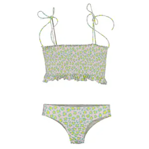 Μαγιό δύο κομματιών για κορίτσι Paper Boat Candy Animal Dots Smocked image-1