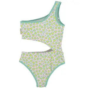 Μαγιό ενός τεμαχίου για κορίτσια Paper Boat Candy Animal Dots Asymmetric image-1