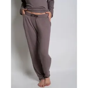 Pantalón fluido de corte recto para mujer Passionata Guimauve image-1