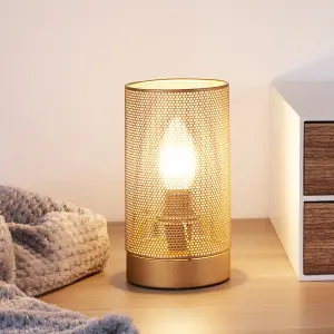 Tischlampe Pauleen Golden Mesh E14 image-1