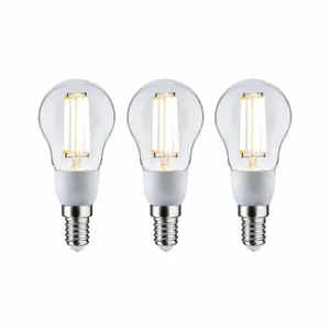 Confezione da 3 lampadine LED a filamento sferico Paulmann Eco-Line 230 V 100mm 3x525lm 3000K image-0
