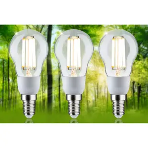 Confezione da 3 lampadine LED a filamento sferico Paulmann Eco-Line 230 V 100mm 3x525lm 3000K image-3