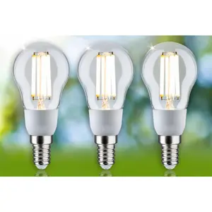 Confezione da 3 lampadine LED a filamento sferico Paulmann Eco-Line 230 V 100mm 3x525lm 3000K image-2